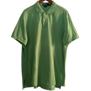 Polo by Ralph Lauren Men's Cotton Polo Shirt in Green with Red Logo Men Size XXL